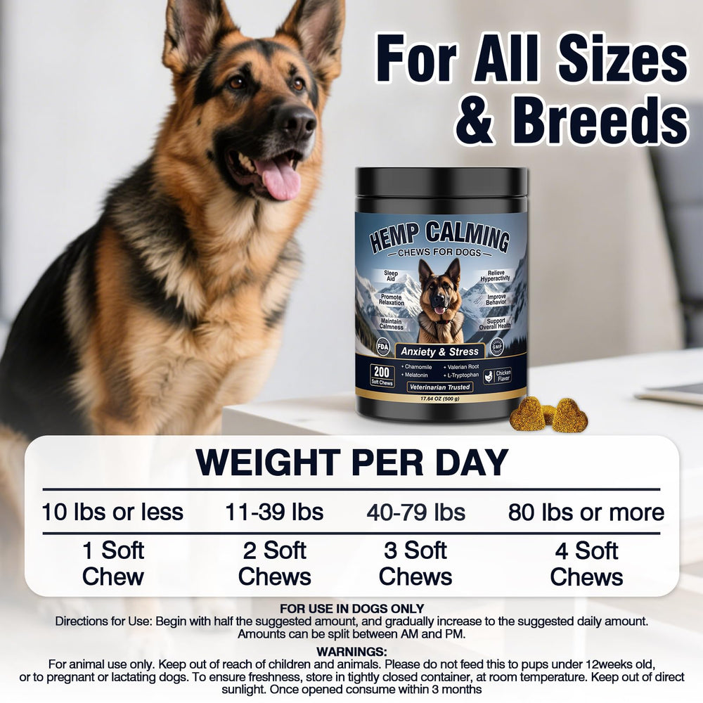 WEYILL chien bouchées apaisantes - formulation naturelle sans cereales pour le bien etre