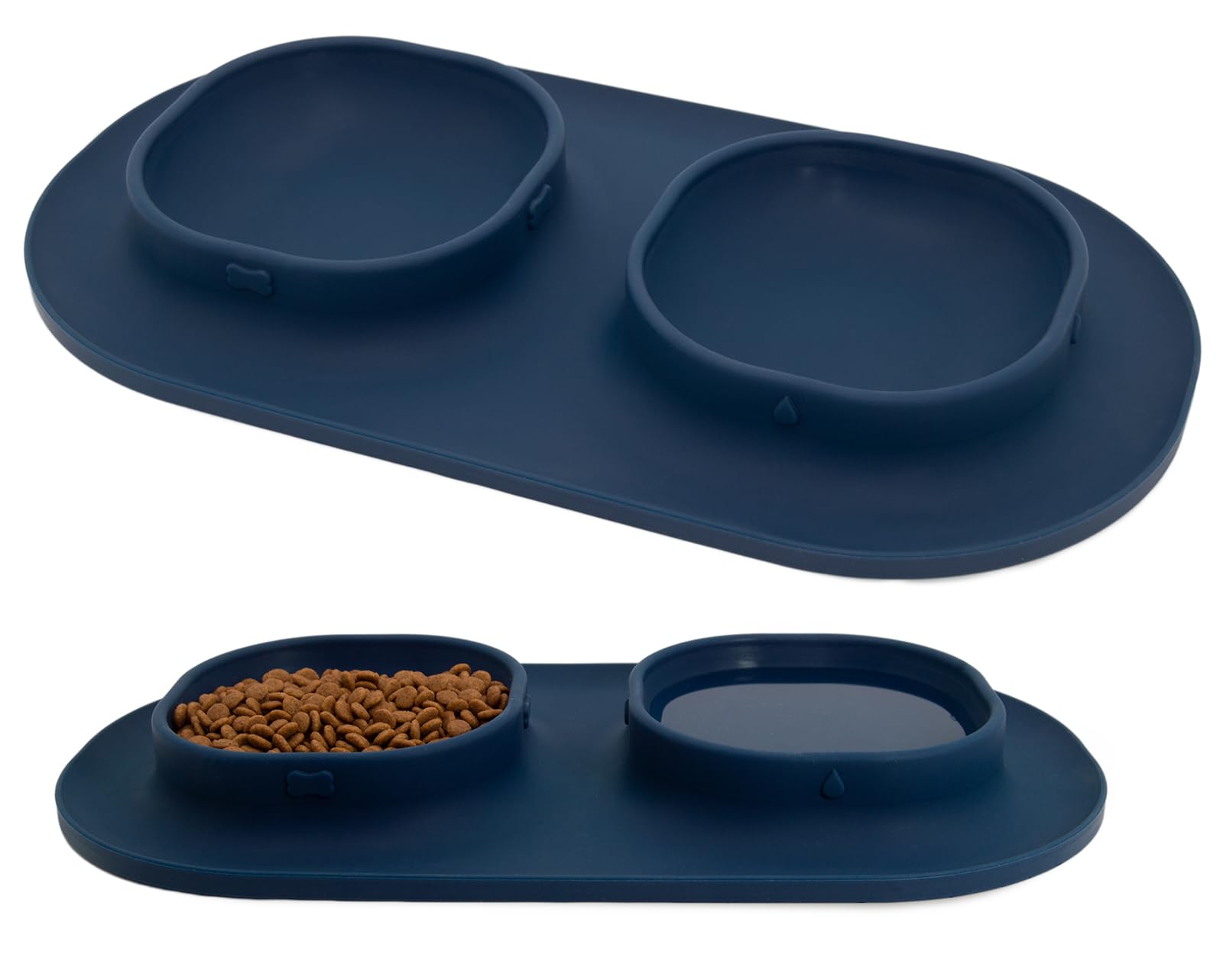 WEYOVGO ensemble-bols-chien-bleu: pratique et sans déversement lors des repas.