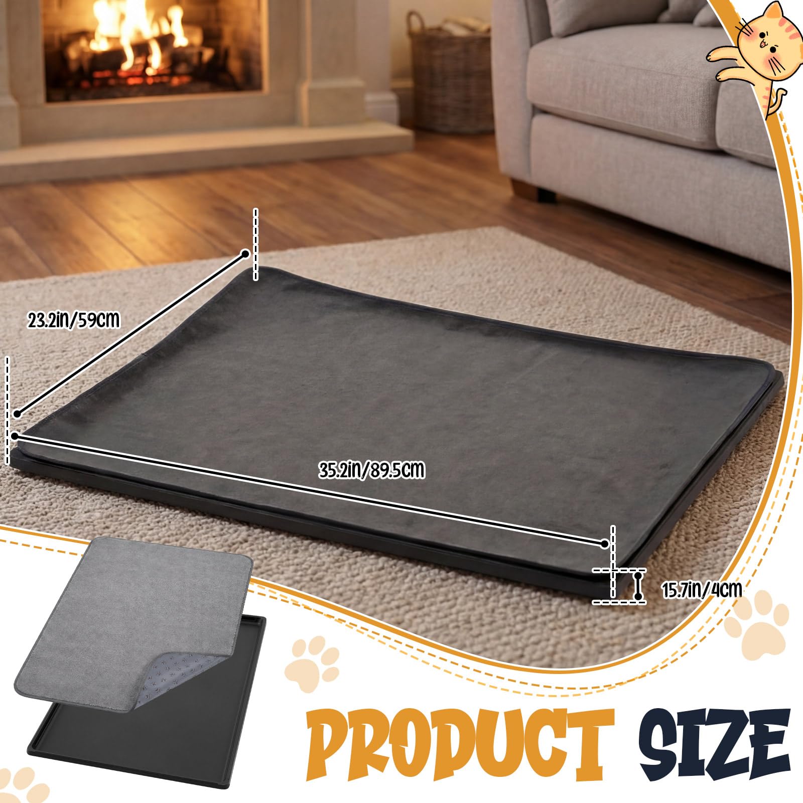 Weysat tapis impermeable pour caisse-chien, protection des sols
