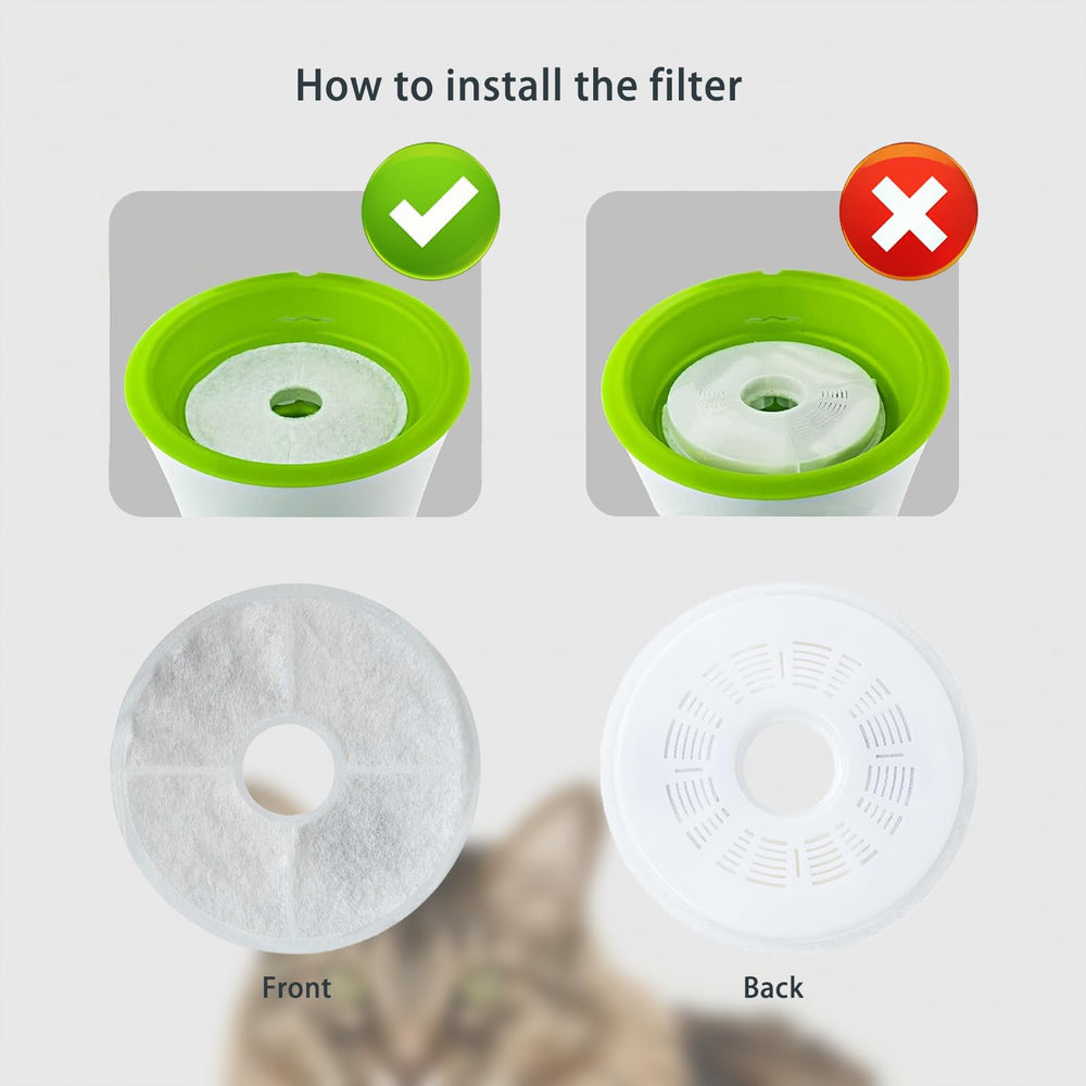 Filtre WEZEBEL pour fontaine Catit inox Drinking, eau limpide.