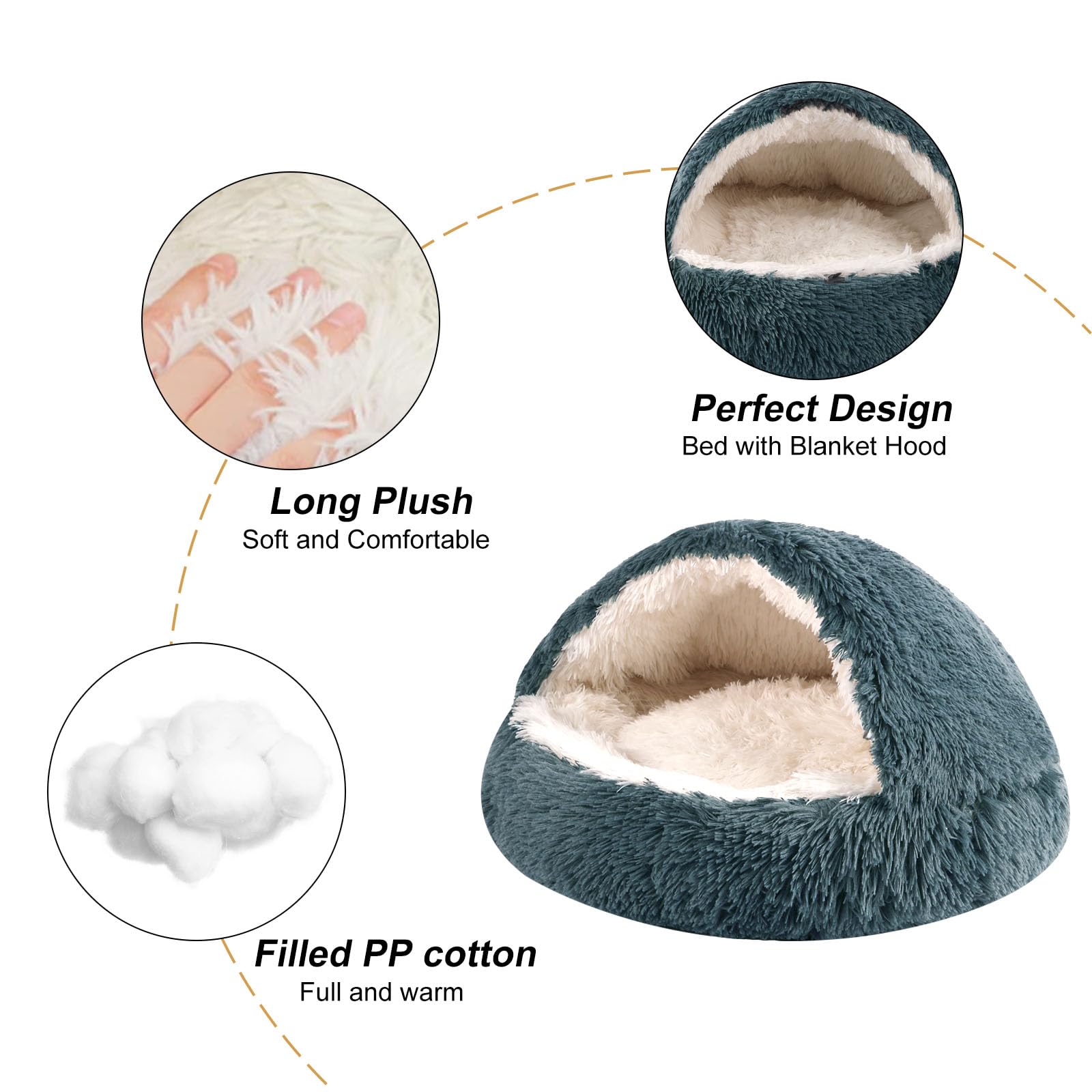 Lit chat WgoogW en peluche douce pour sieste relaxante
