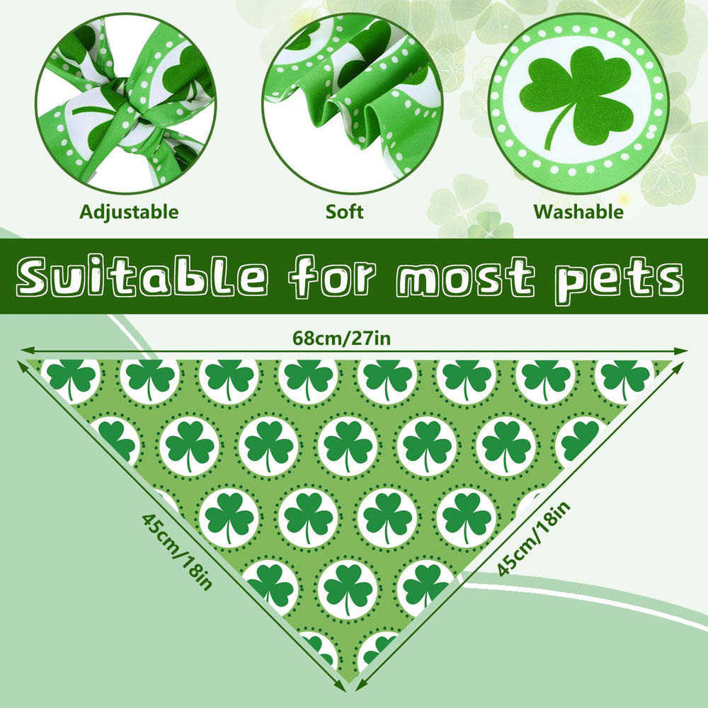 Whaline bandana chien Saint-Patrick dessin plaid vert pour un style chic.