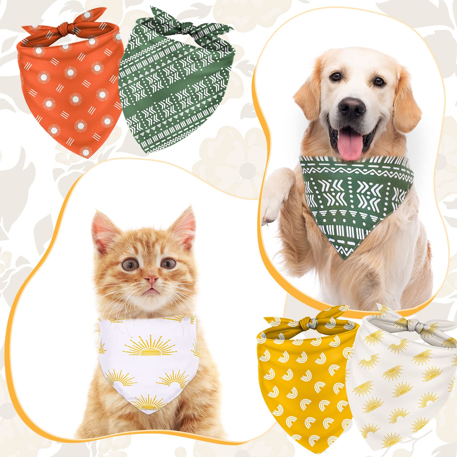 Foulard Whaline pour chien, style bohème lors des promenades et séances photo.