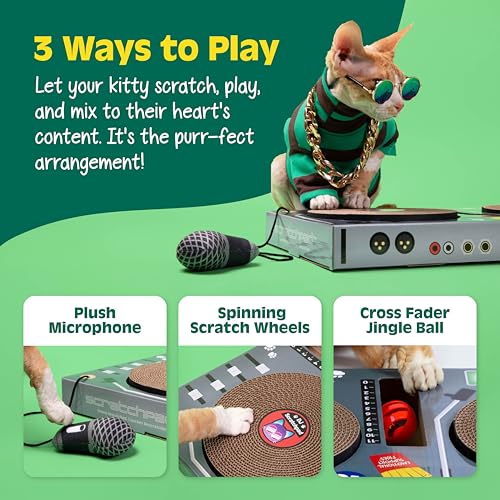 DJ Scratchpad WHAT DO YOU MEME peluche-microphone-attachee: jouez et interagissez ensemble.