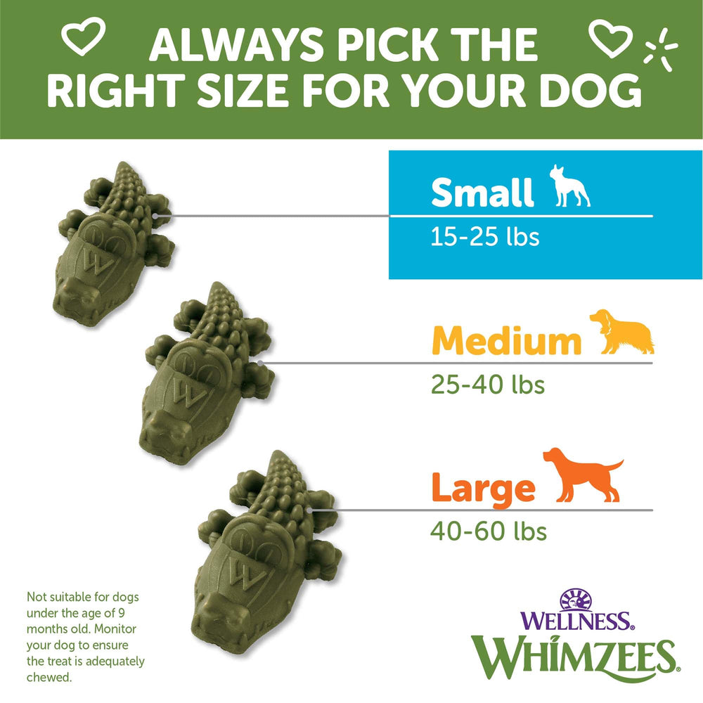 Whimzees Alligator – haleine potentiellement plus fraîche grâce à la mastication.