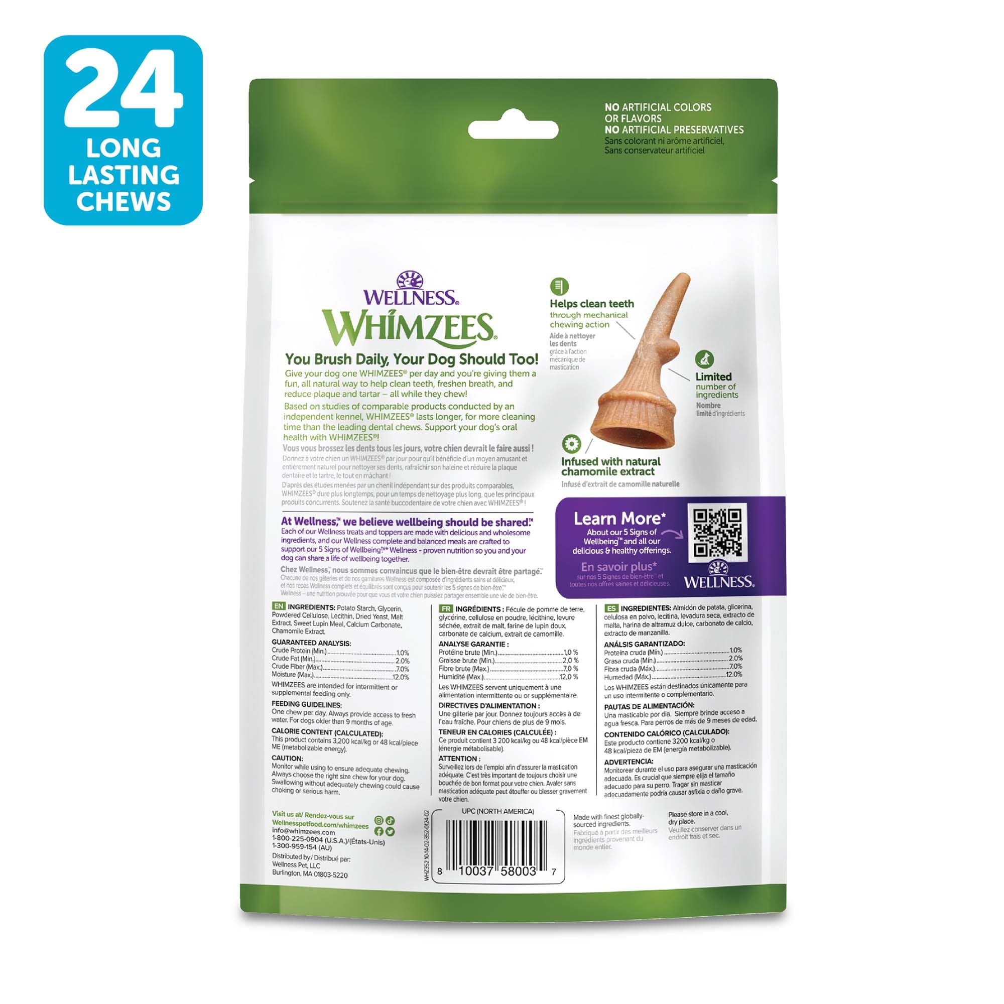 Whimzees Antler Occupy – favorise une routine dentaire simple et ludique.