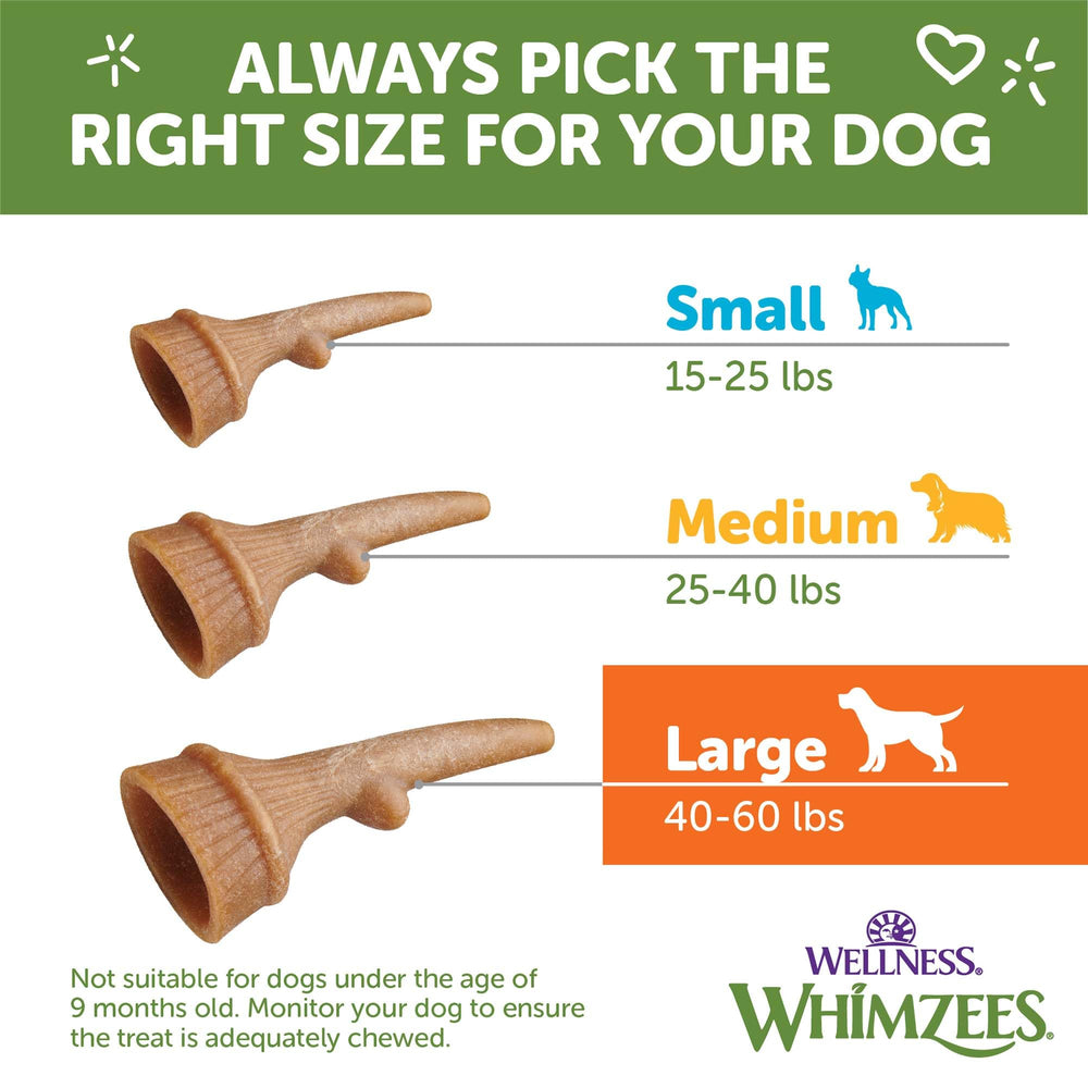 Whimzees Antler Occupy format-large idéal pour chiens de grande taille
