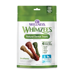 Whimzees Brushzees paquet 12-7oz pour une routine dentaire ludique.