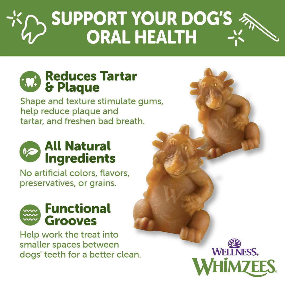 Whimzees Hedgehog emballage 12,7 oz montrant une friandise naturelle