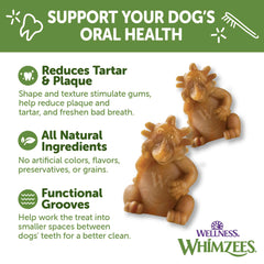 Whimzees Hedgehog emballage 12,7 oz montrant une friandise naturelle