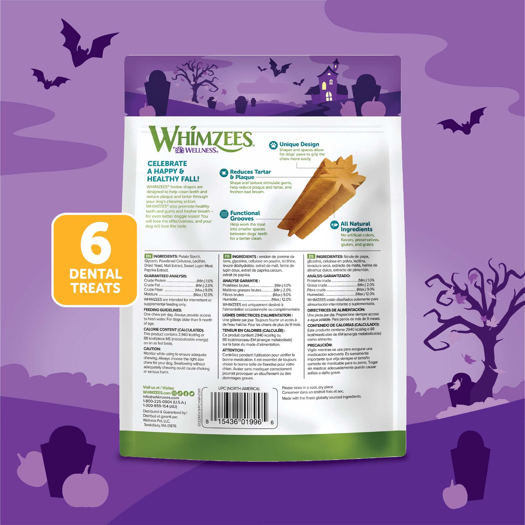 Whimzees recette naturelle sans céréales pour chien moyen