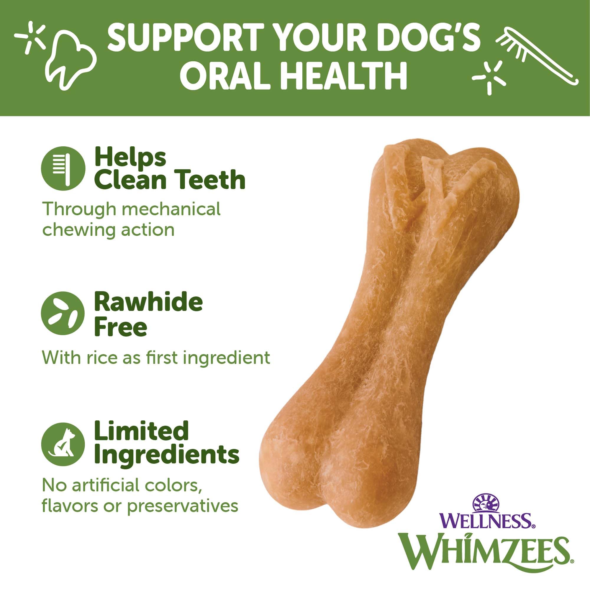 Whimzees Ricebone haleine plus fraiche lors de la mastication