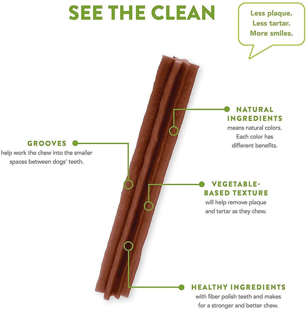 Forme bâton de Whimzees Stix, facile à saisir par le chien.