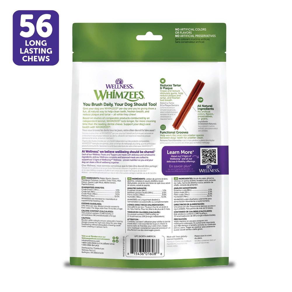 Ingrédients naturels de Whimzees Stix sans additifs artificiels