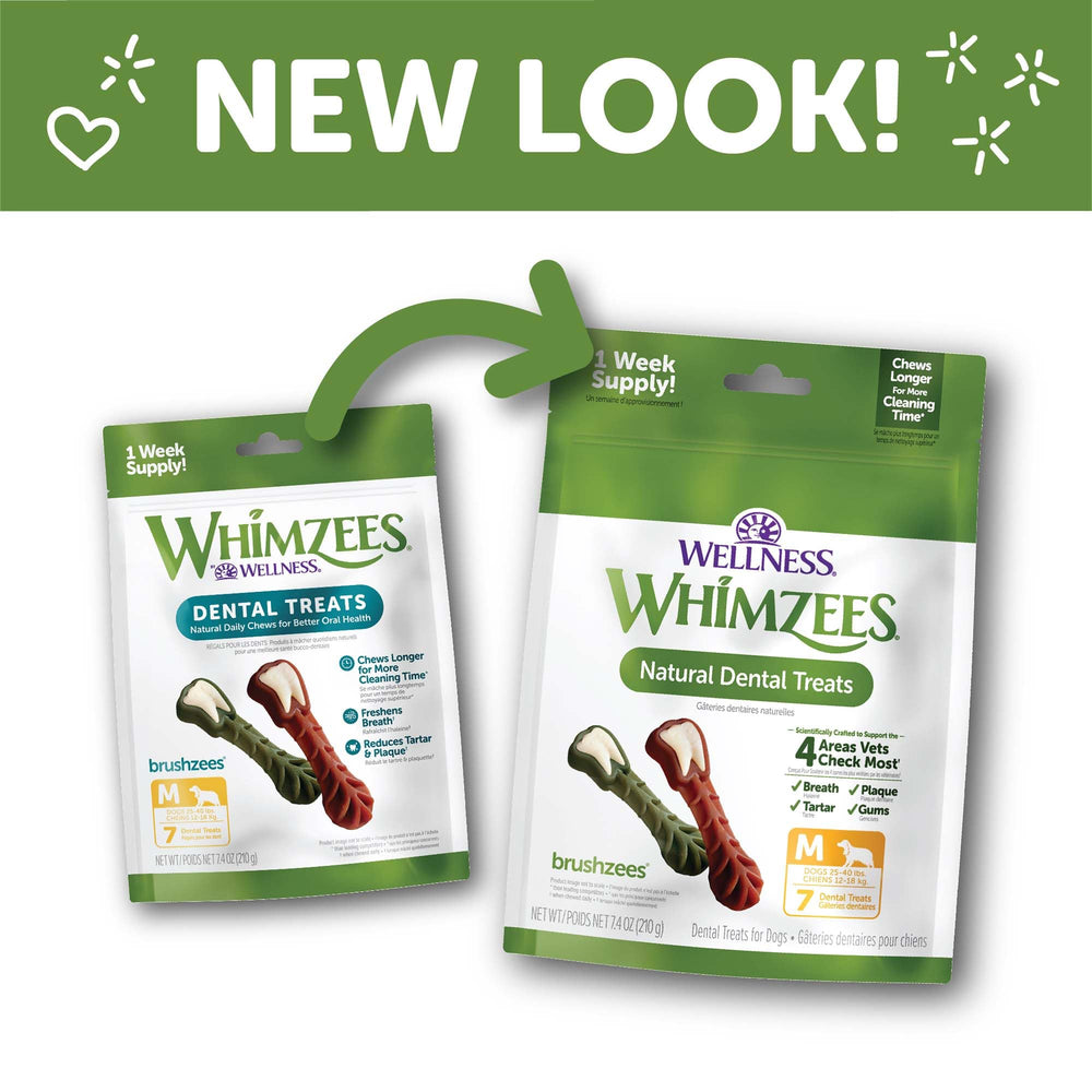 Whimzees Texture stimulation gencives: texture qui stimule les gencives et réduit la plaque.