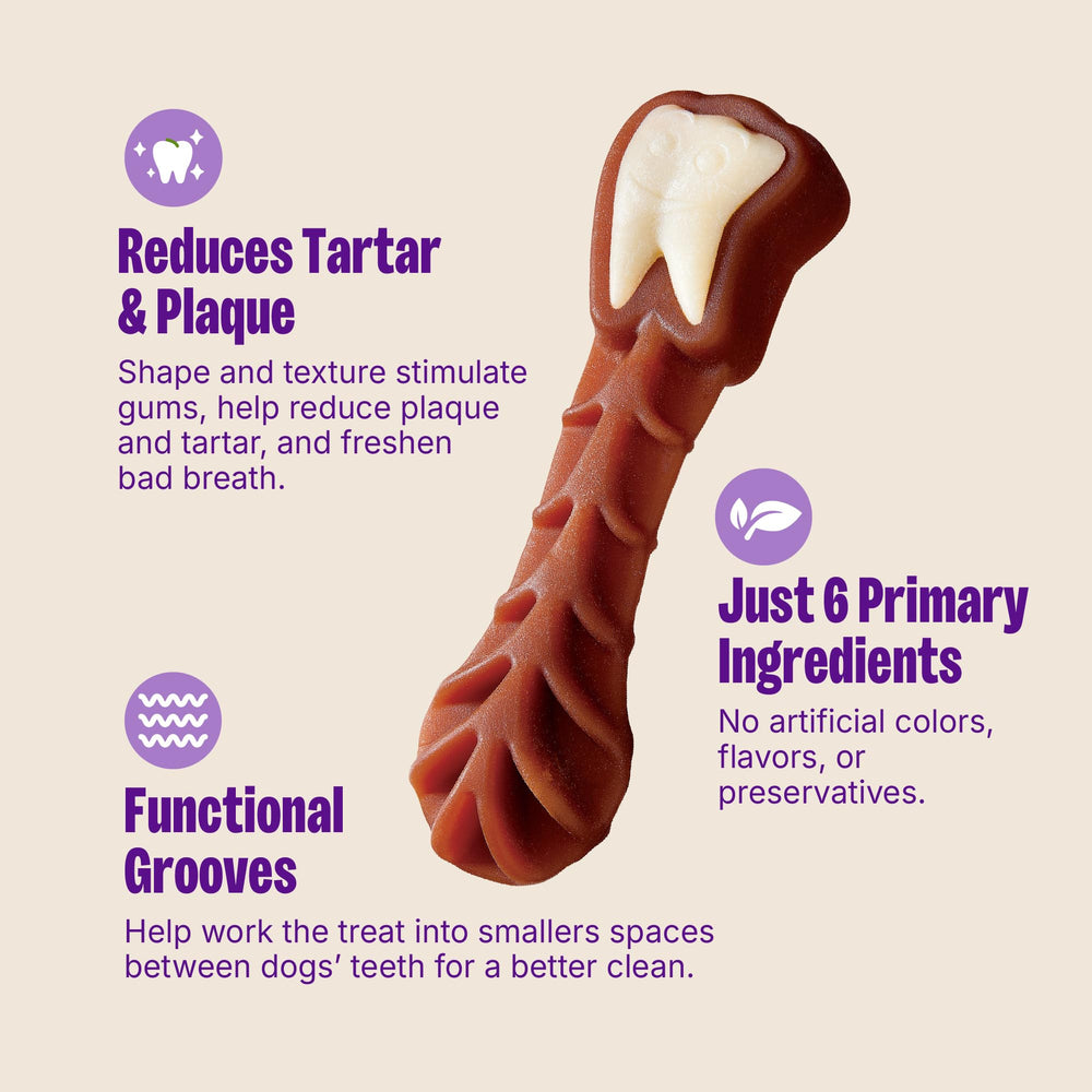 Whimzees: texture stimulant les gencives et le nettoyage des dents.