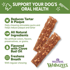 Whimzees Veggie Strip ingrédients naturels sans grain: adapté pour chiens sensibles.