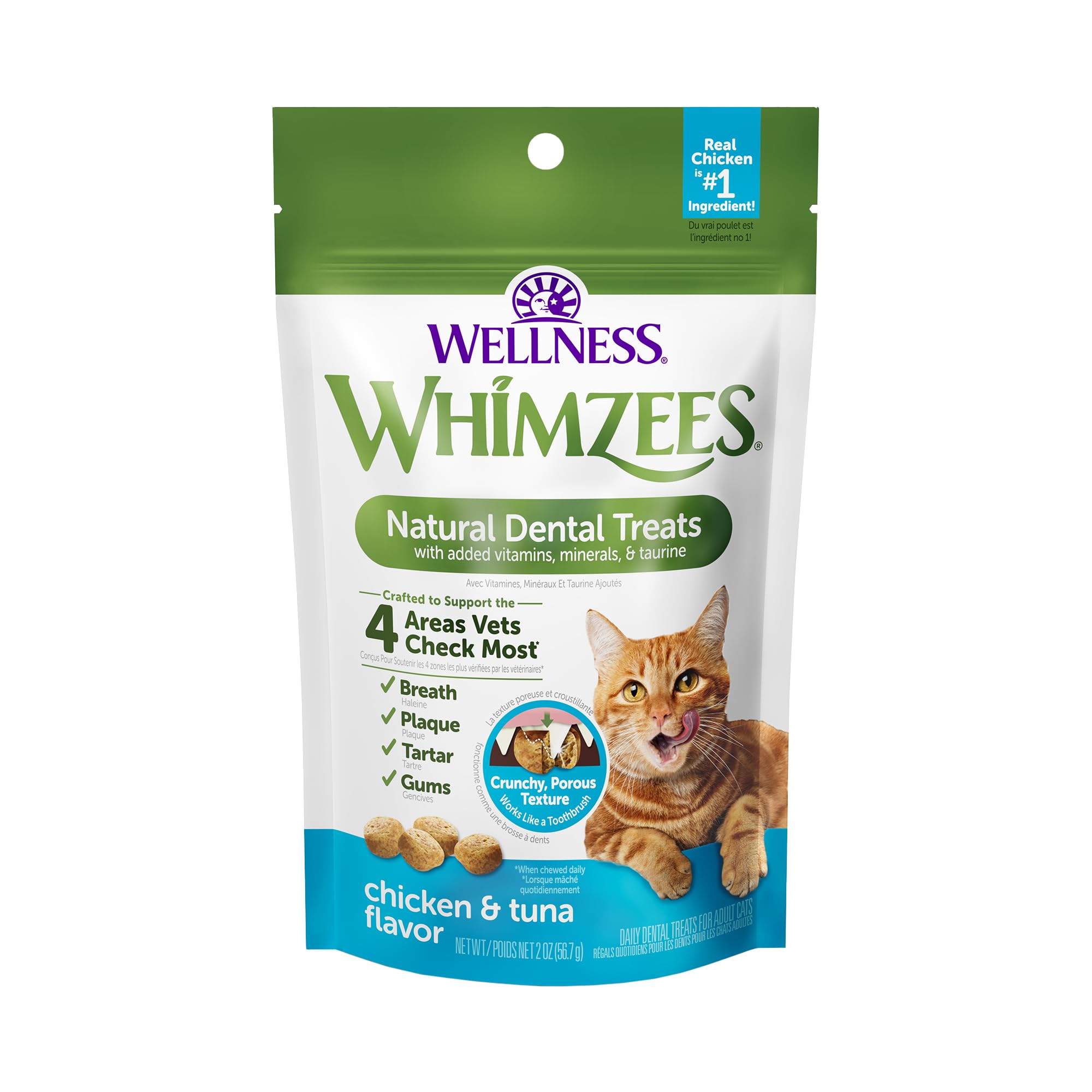 Whimzees Wellness Chat — bouche-fraiche grâce à une friandise dentaire efficace pour les chats