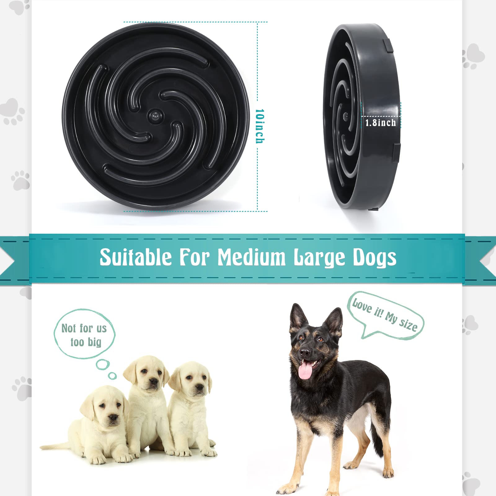Bol puzzle WHIPPY, favorise une alimentation variée adaptée croquettes pâtée ou cru.