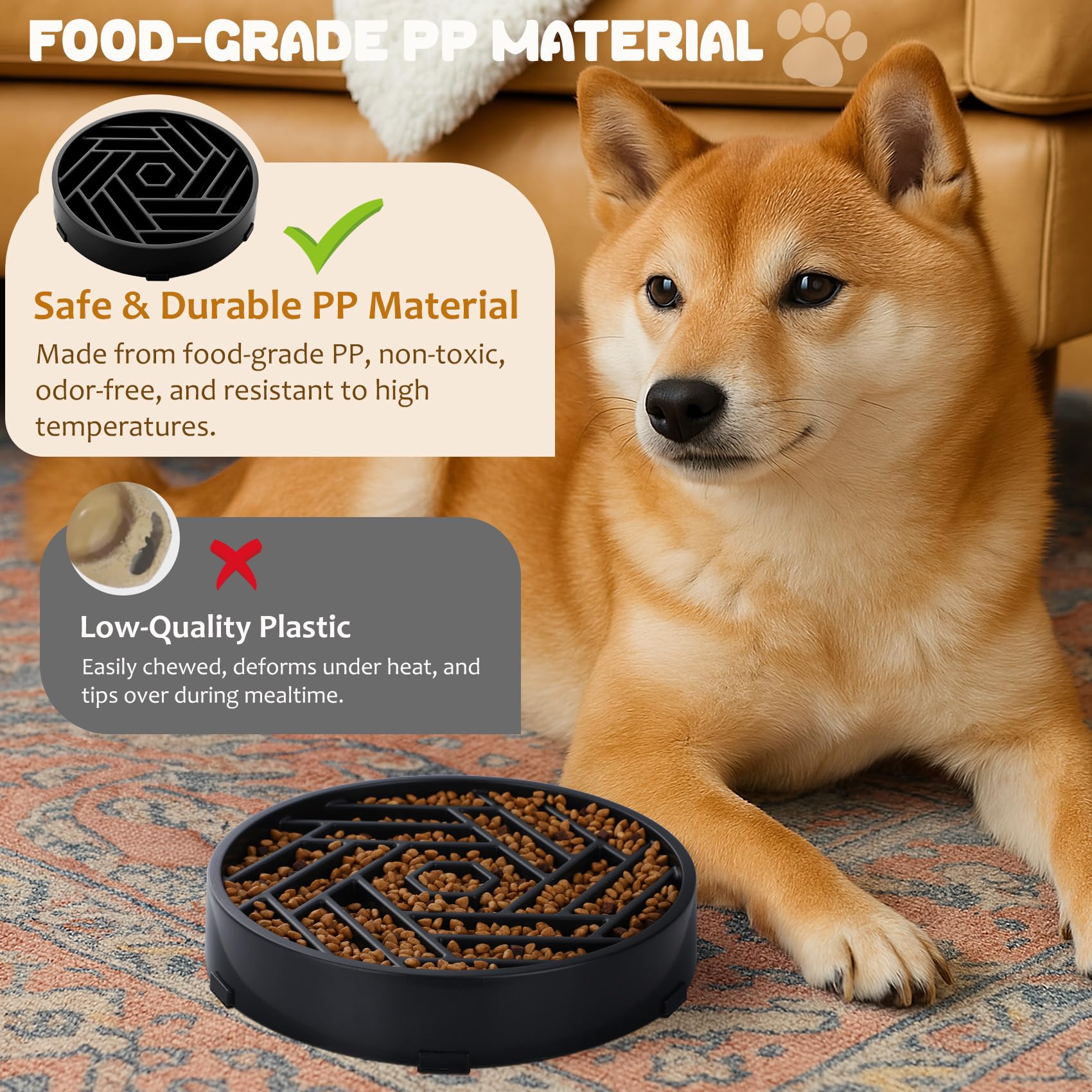 WHIPPY bol puzzle chien: adapté aux morphologies moyenne à grande.