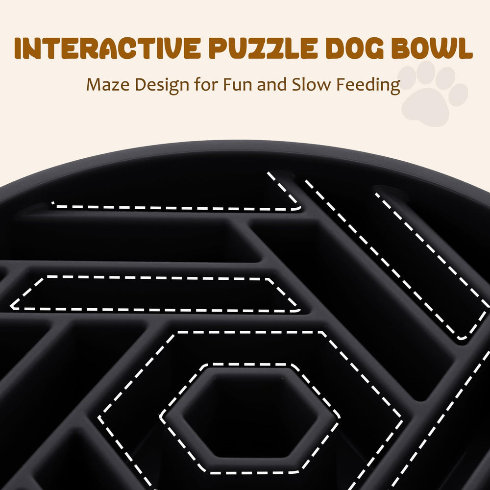 WHIPPY bol slow-feeder puzzle chien, détail: surface interactive pour ralentir les prises.