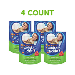 Quatre formes croquantes de Whisker Lickin's pour chat dynamique