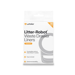 Whisker Litter-Robot: sacs-coffre-dechets installés facilement pour un nettoyage rapide.