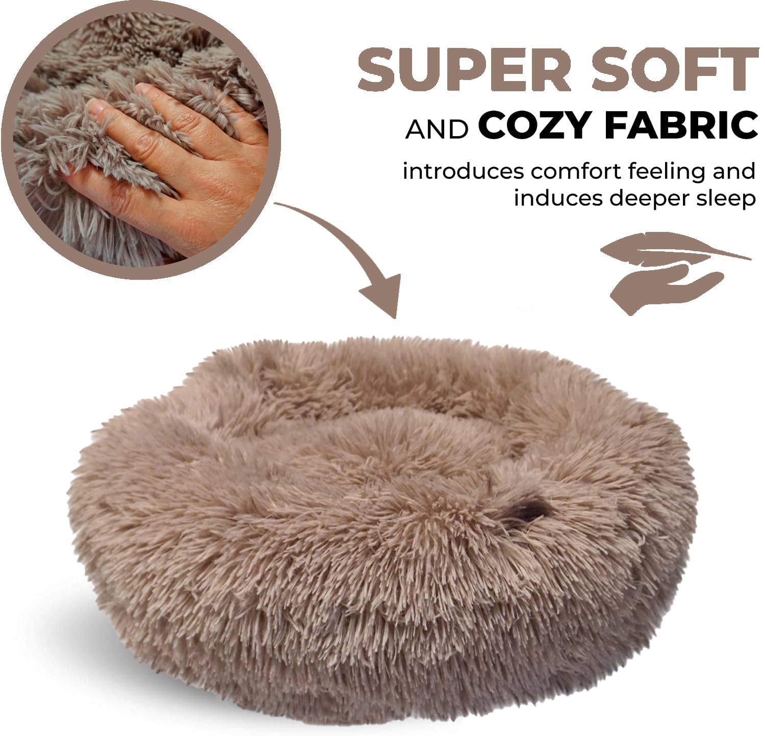 Whiskers & Friends lit chat design anti-stress, effet apaisant pour animaux.