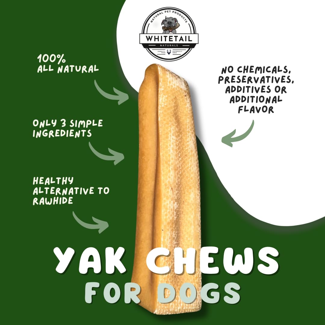 Friandises WhiteTail Naturals sans additifs au fromage de yak pour chiens moyens.