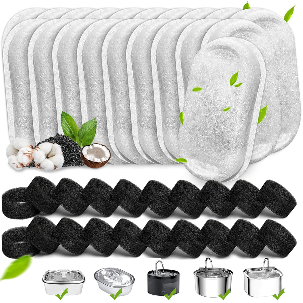 Whksoy filtre fontaine chat ensemble 40 filtres pour remplacement pratique et régulier