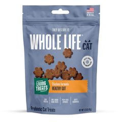 Whole Life Cat Living Treats bouchée poulet yaourt probiotiques pour la digestion