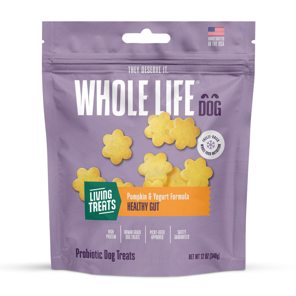 Emballage des friandises probiotiques Whole Life prêt à offrir.