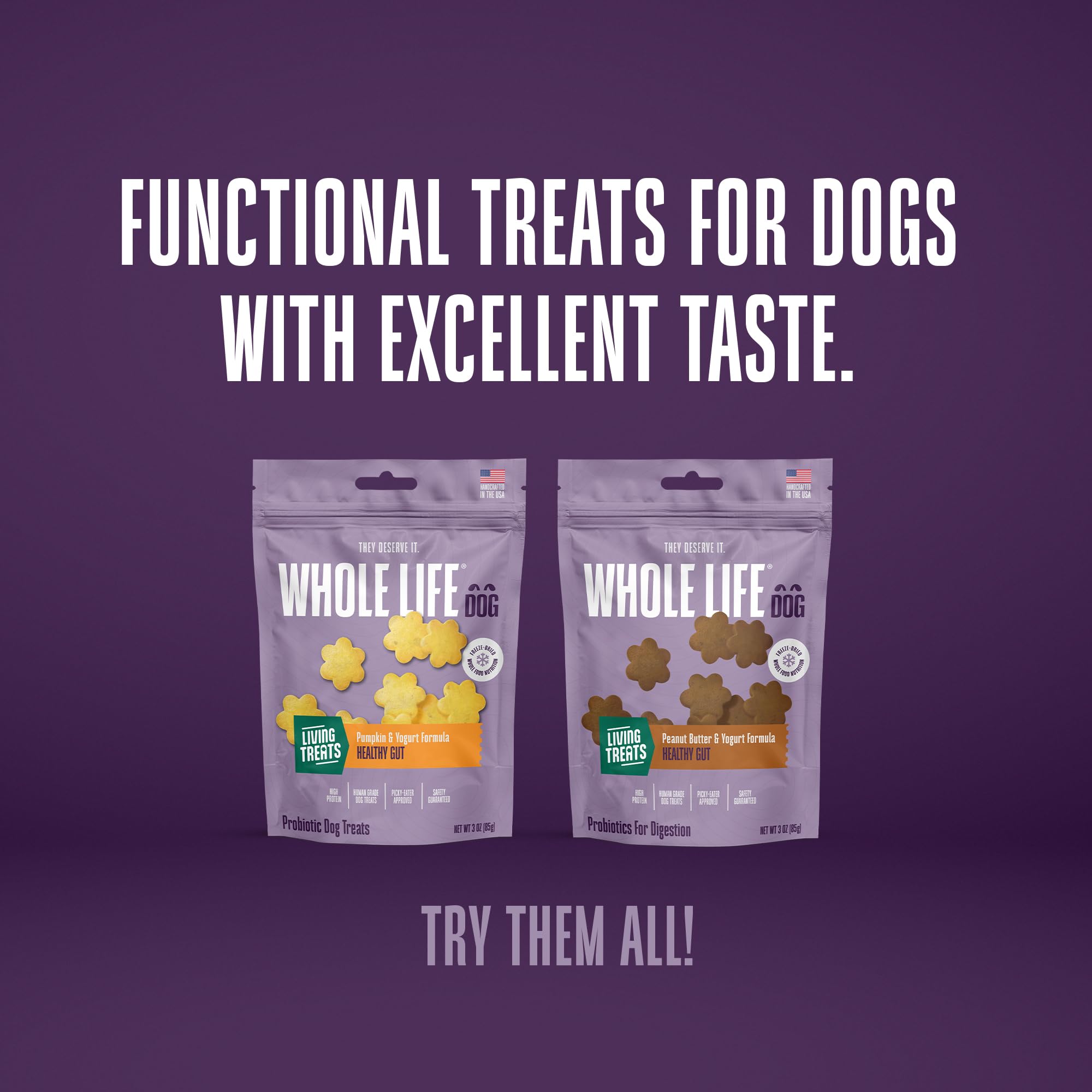 Friandises goût beurre de cacahuète Whole Life Pet, récompense sans compromis