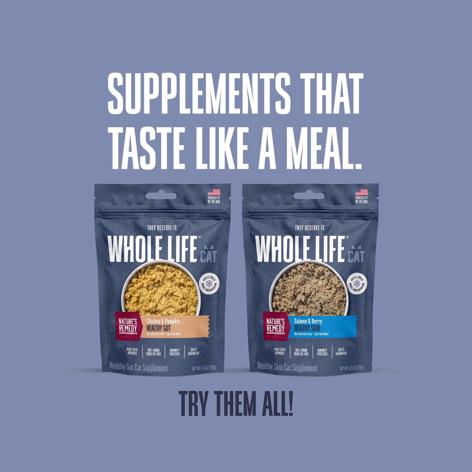 Whole Life Pet-supplement-chat-fabrication-sécurité-fda: fabriqué dans une installation FDA.