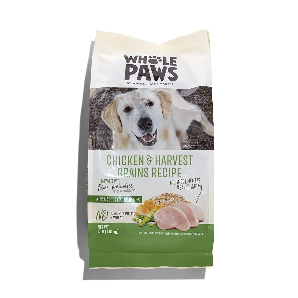 Whole Paws: nourriture sèche pour chien au poulet, soutien nutritionnel quotidien.