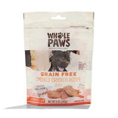 Whole Paws poulet fumé, emballage attrayant pour récompense quotidienne du chien.