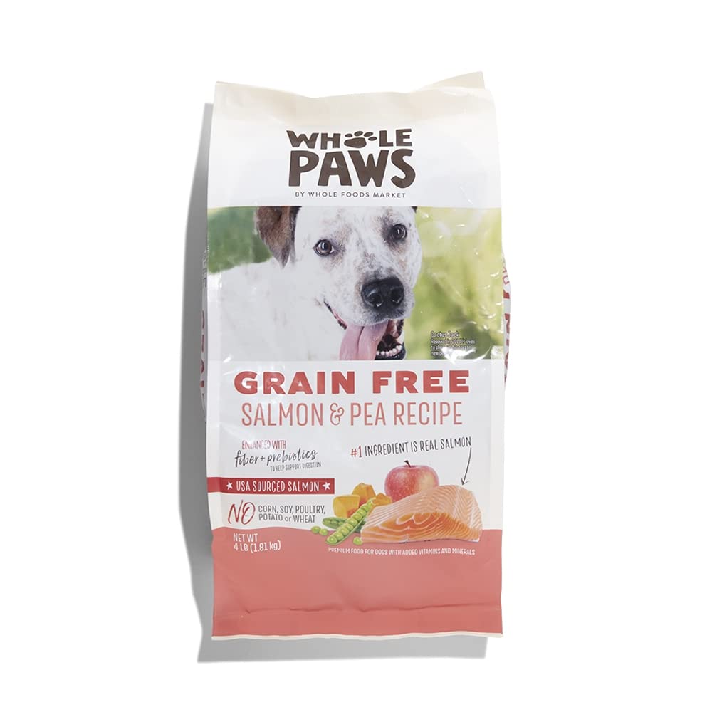 Whole Paws sac croquettes saumon et pois, pour chien sensible à la digestion.
