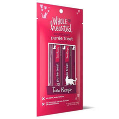 Emballage portable WholeHearted, sachets purée chat faciles à transporter.