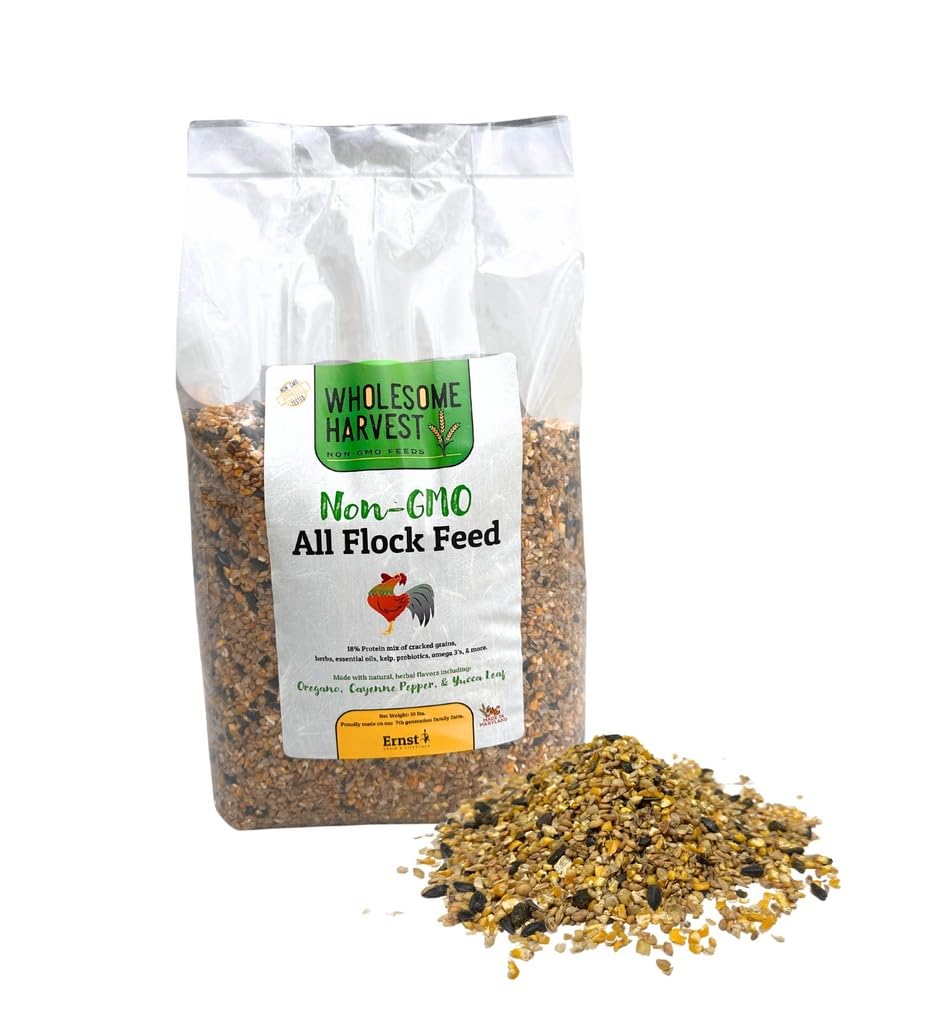 Sac d’alimentation Wholesome Harvest All Flock Feed prêt à l’emploi pour poulailler