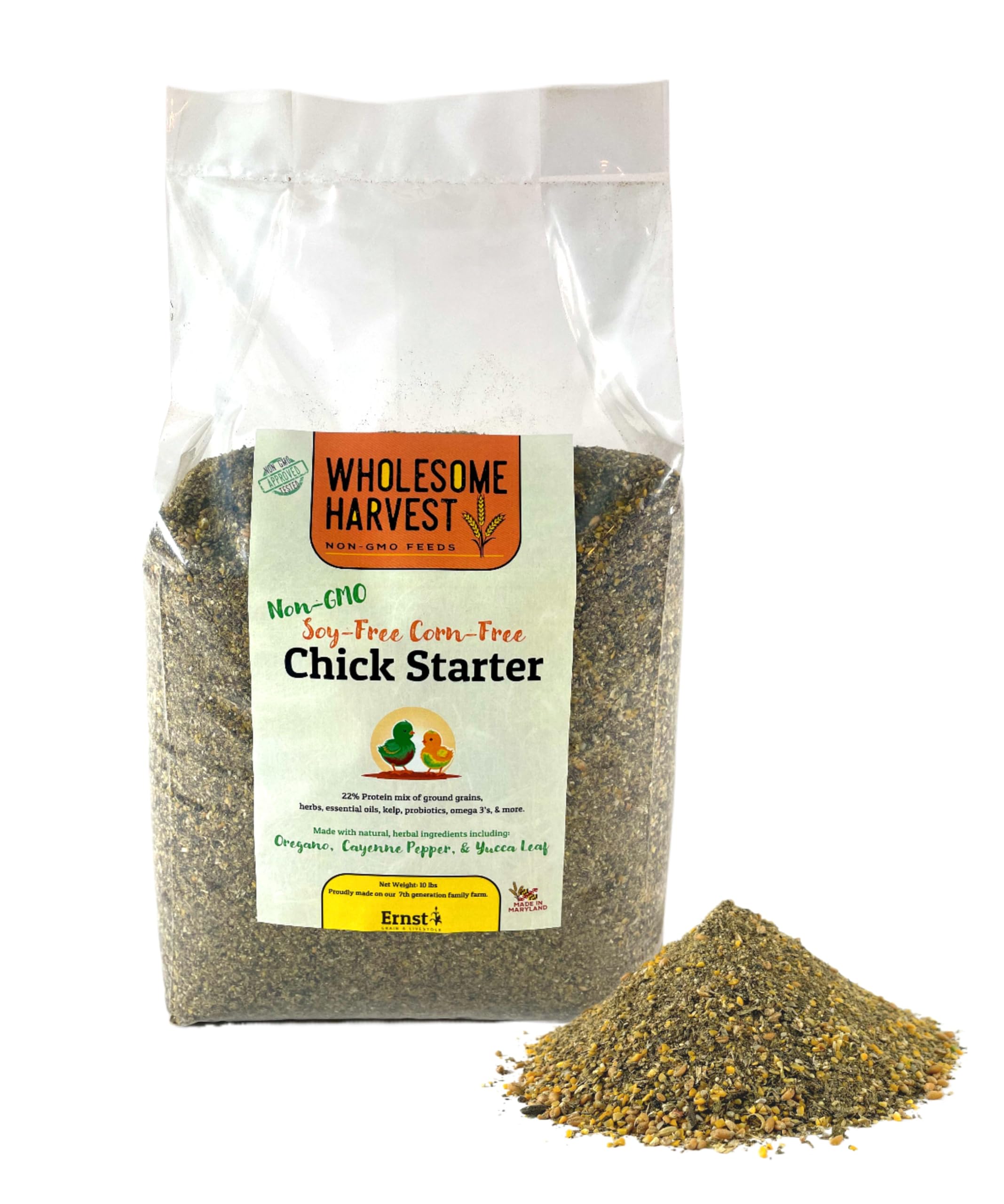 Wholesome Harvest poussin montrant l’alimentation départ protéine 22 pour soutien musculaire