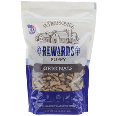 Wholesomes Original Rewards Puppy 2 lb — emballage pratique pour récompenses quotidiennes.