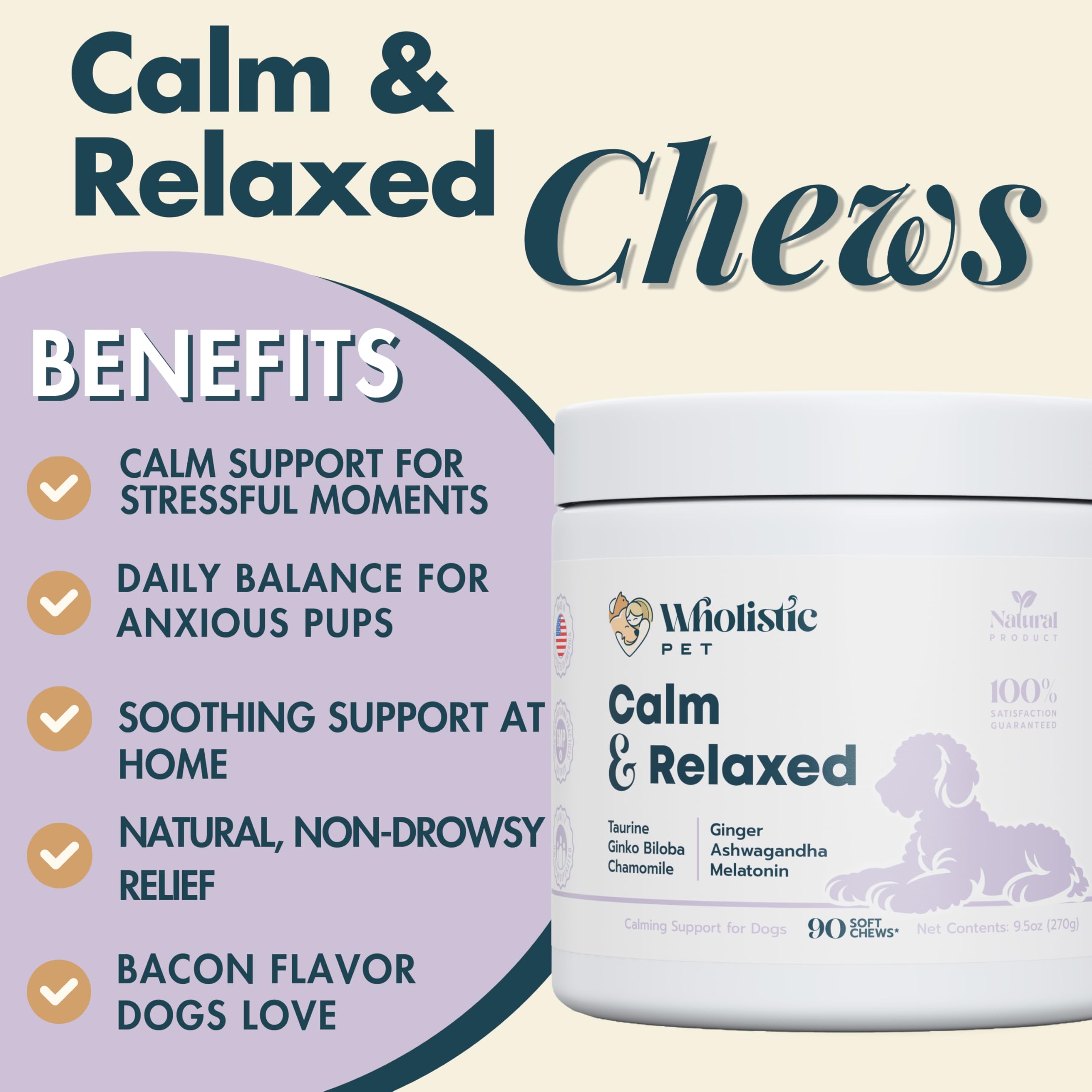 Wholistic Pet Organics – chien reposant dans son lit après une bouchée