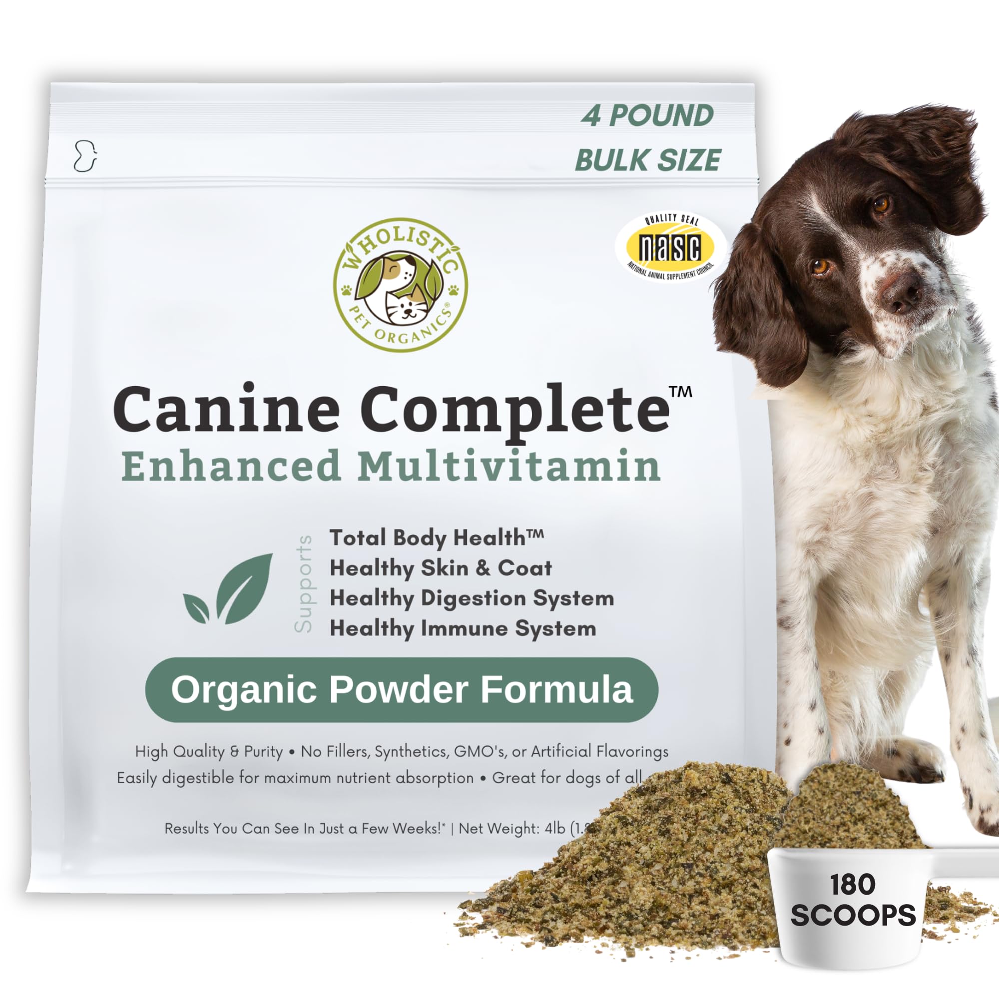 Wholistic Pet Organics Canine Complete – dose quotidienne favorisant l'immunité et l'énergie