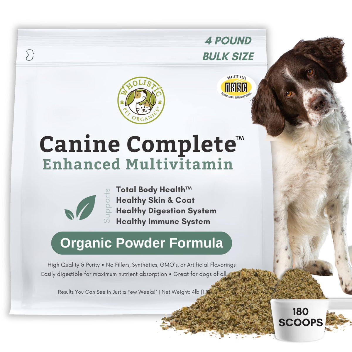 Wholistic Pet Organics Canine Complete – dose quotidienne favorisant l'immunité et l'énergie
