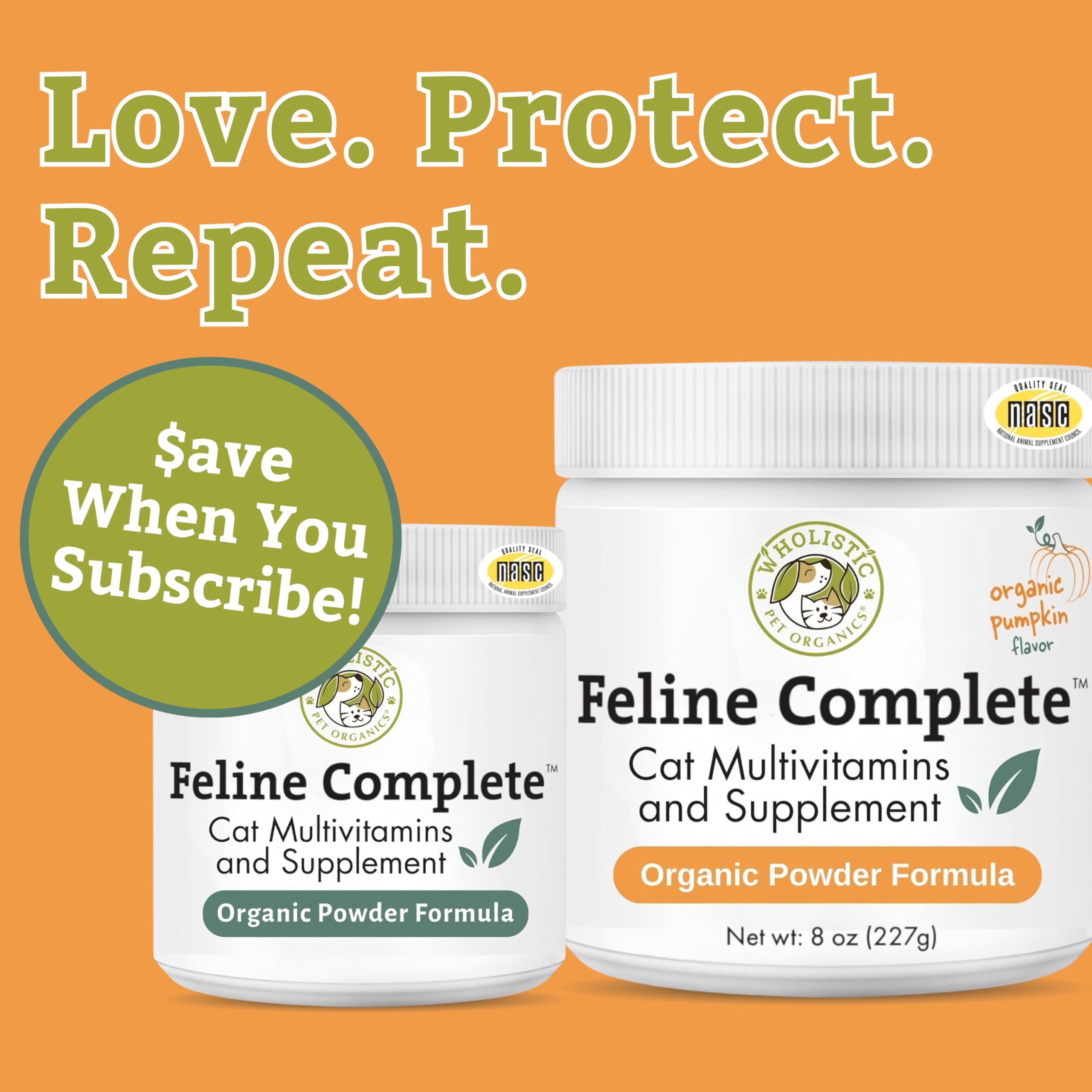 Wholistic Pet Organics chat-nutrition-poudre: complément nutritionnel pratique