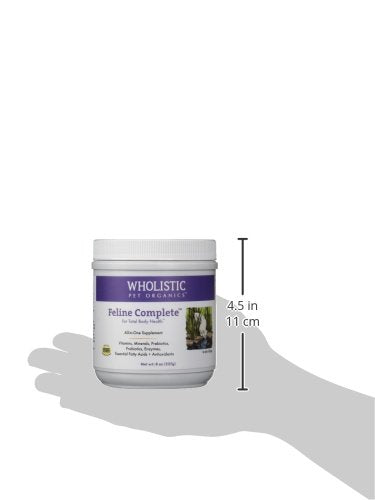Wholistic Pet Organics Feline Complete: cuillère-dose facilitant l’apport quotidien.