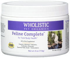 Wholistic Pet Organics Feline Complete – soutien immunitaire naturel pour le bien etre du chat.