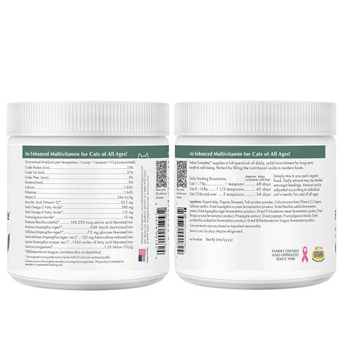 Wholistic Pet Organics Feline Complete – peau et poil plus brillants grâce a des nutriments ciblés.