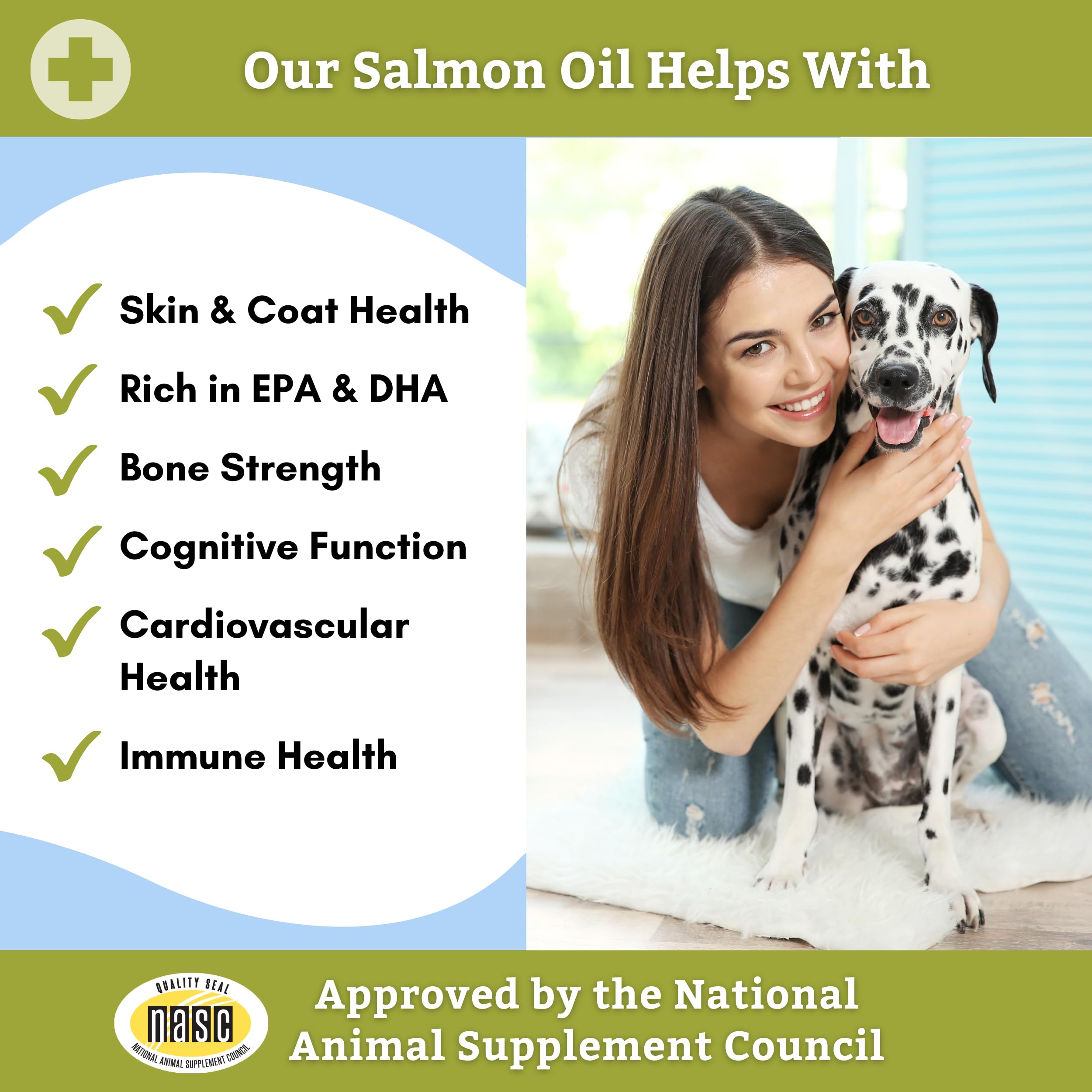 Wholistic Pet Organics huile saumon d'Alaska – soutien potentiel du cœur et des articulations.