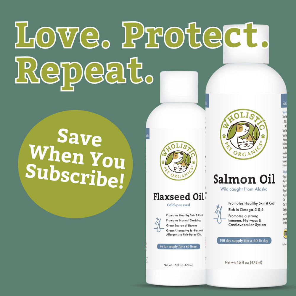 Wholistic Pet Organics huile saumon sauvage, arôme poisson, appétence potentielle des chiens et chats.